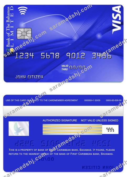 Bahamas Bank of Bahamas VISA Classic Card